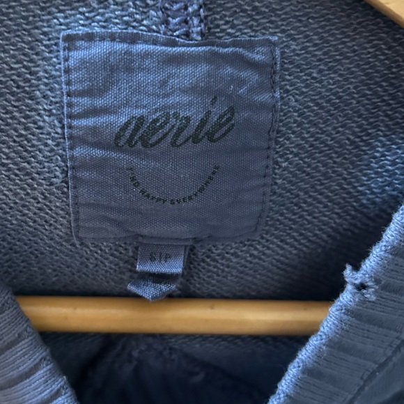 Aerie Crewneck Sweatshirt Oversized Small Blue - Picture 3 of 3